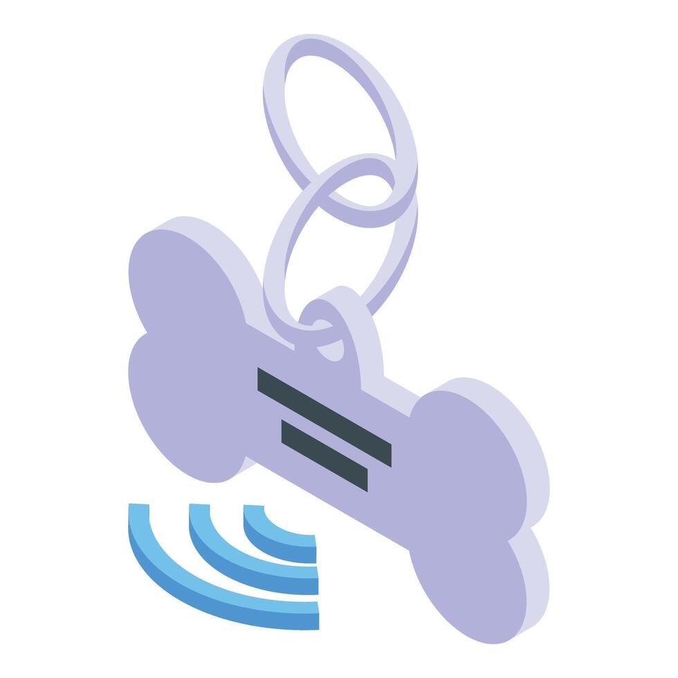 Microchip pet icon isometric vector. Animal medical vector