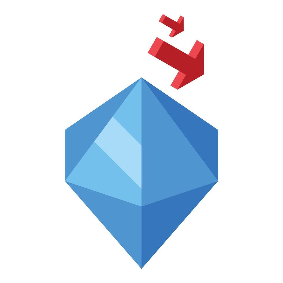 Diamond market economy icon isometric vector. Currency market vector