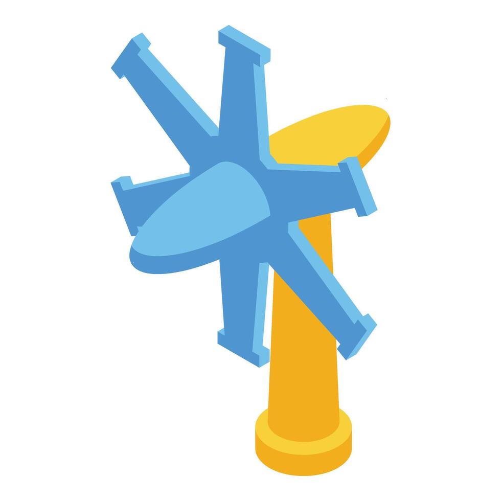 Vent tidal energy icon isometric vector. Ecology electric vector