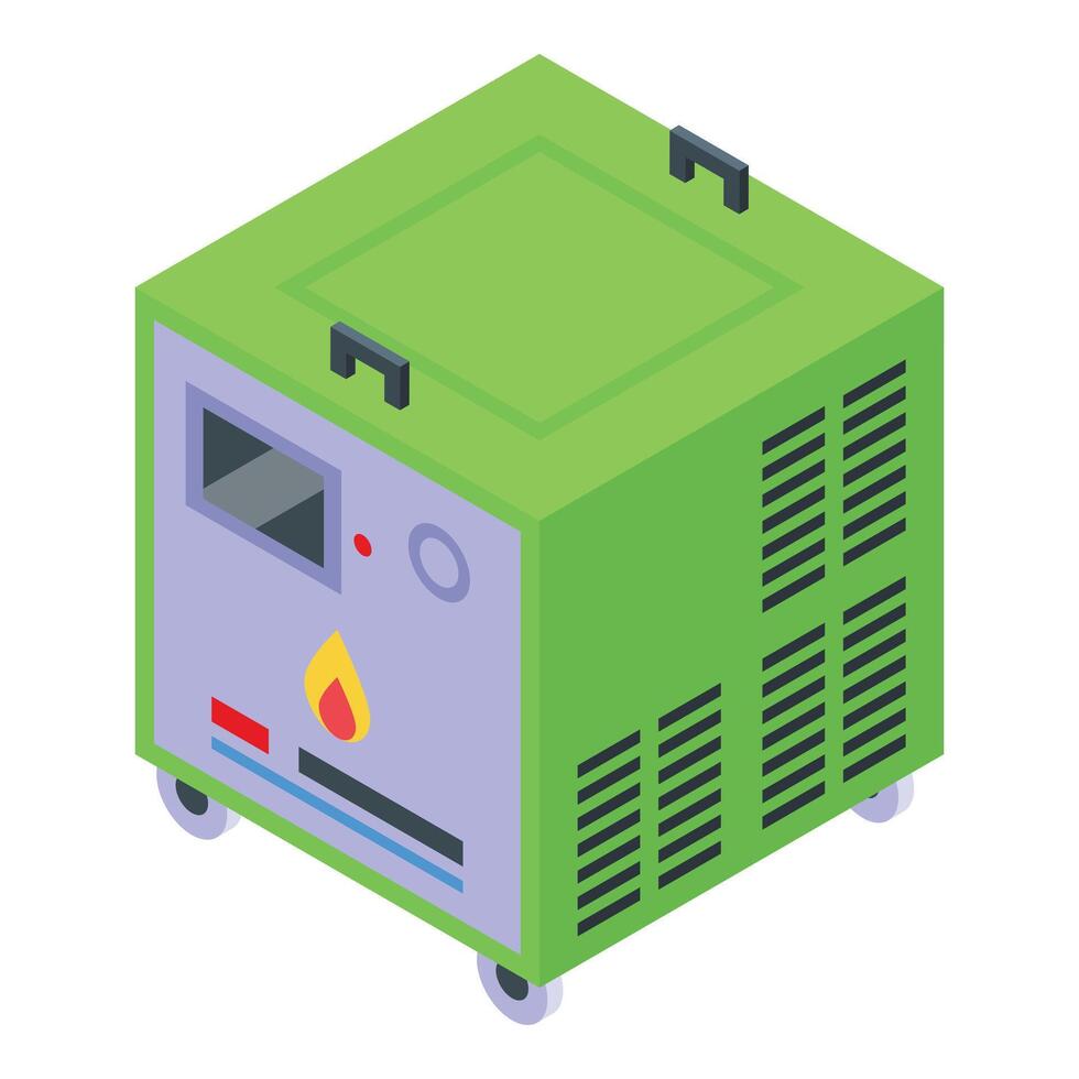 Hydrogen generator icon isometric vector. Process storing vector