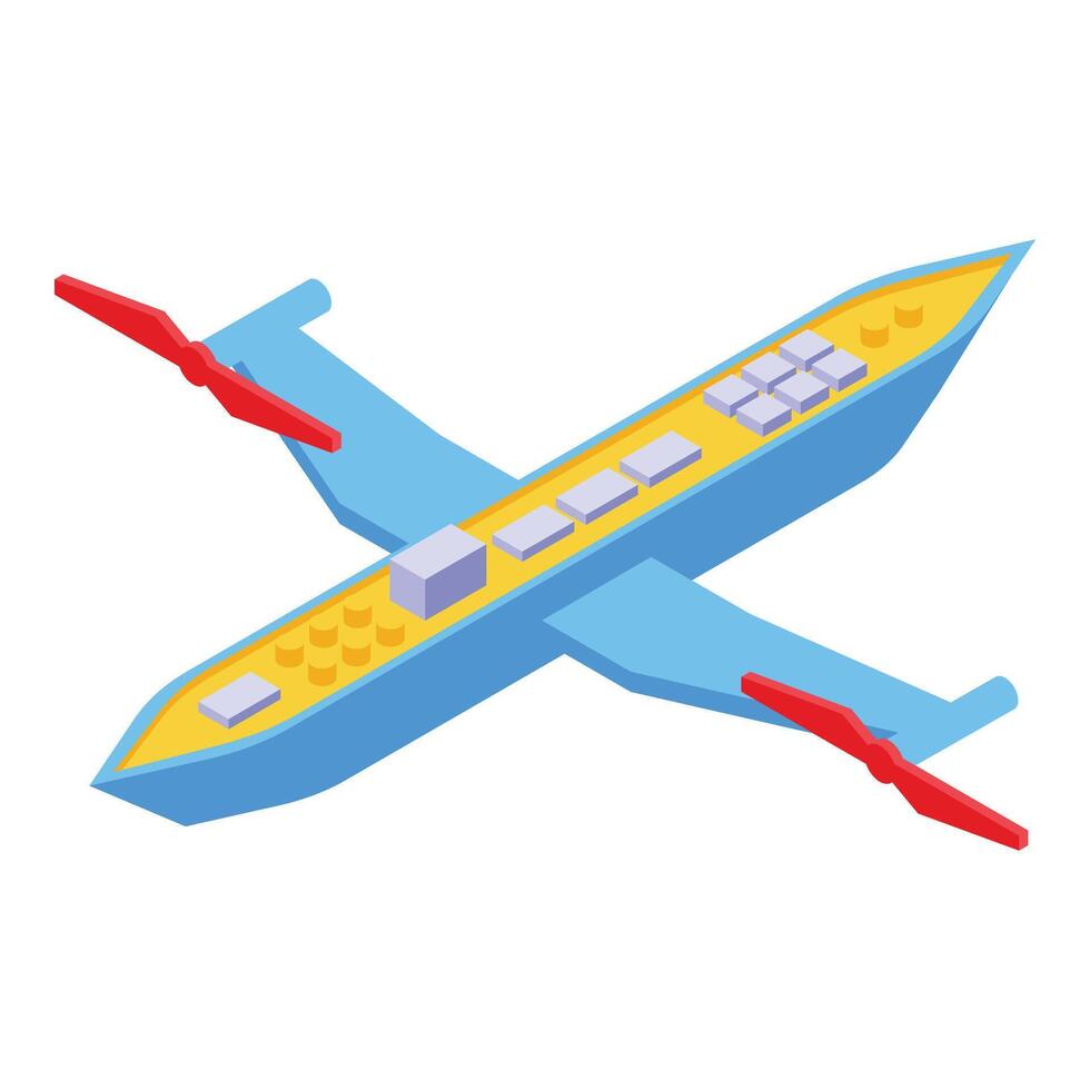 Cargo energy ship hydro icon isometric vector. Tidal ecology vector