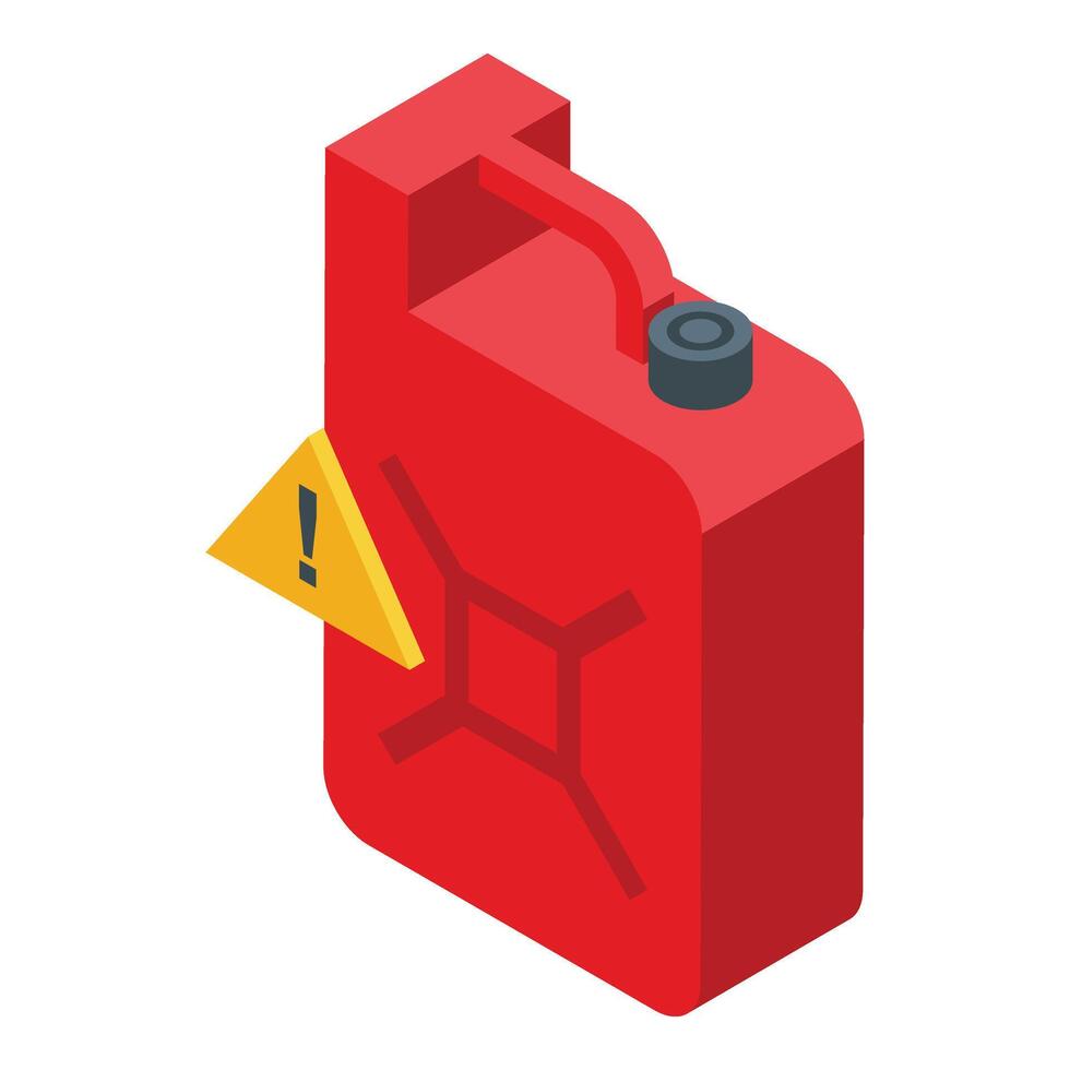 Petrol canister inflation icon isometric vector. Elevated market vector