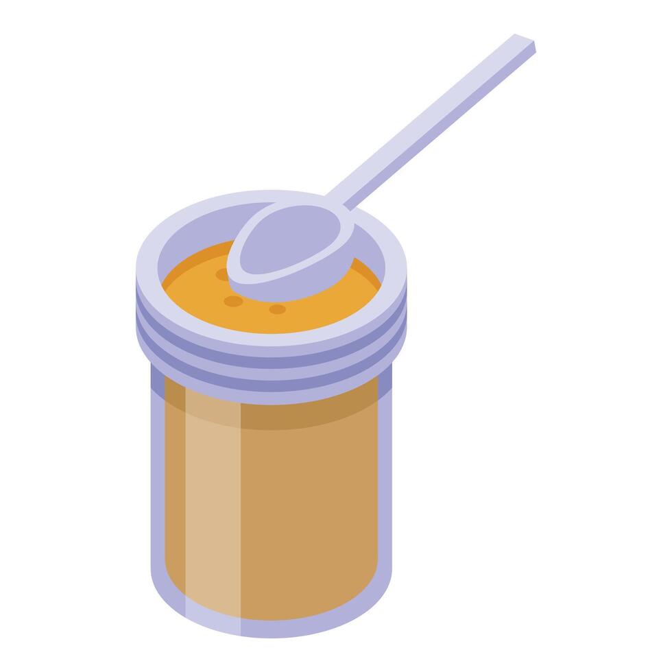 Dish eastern tahini icon isometric vector. Art savory vector