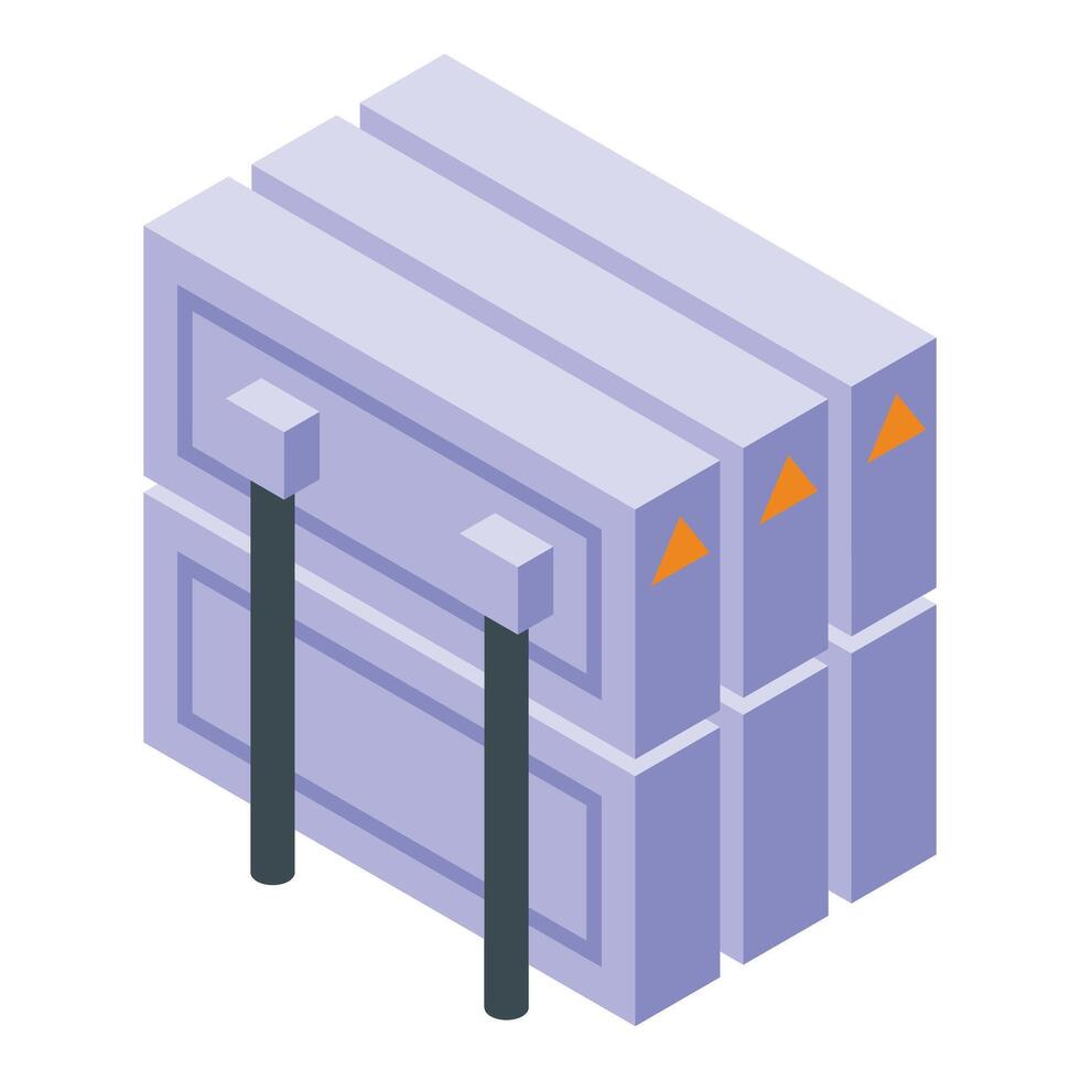 Hydrogen energy icon isometric vector. Pipeline storage vector