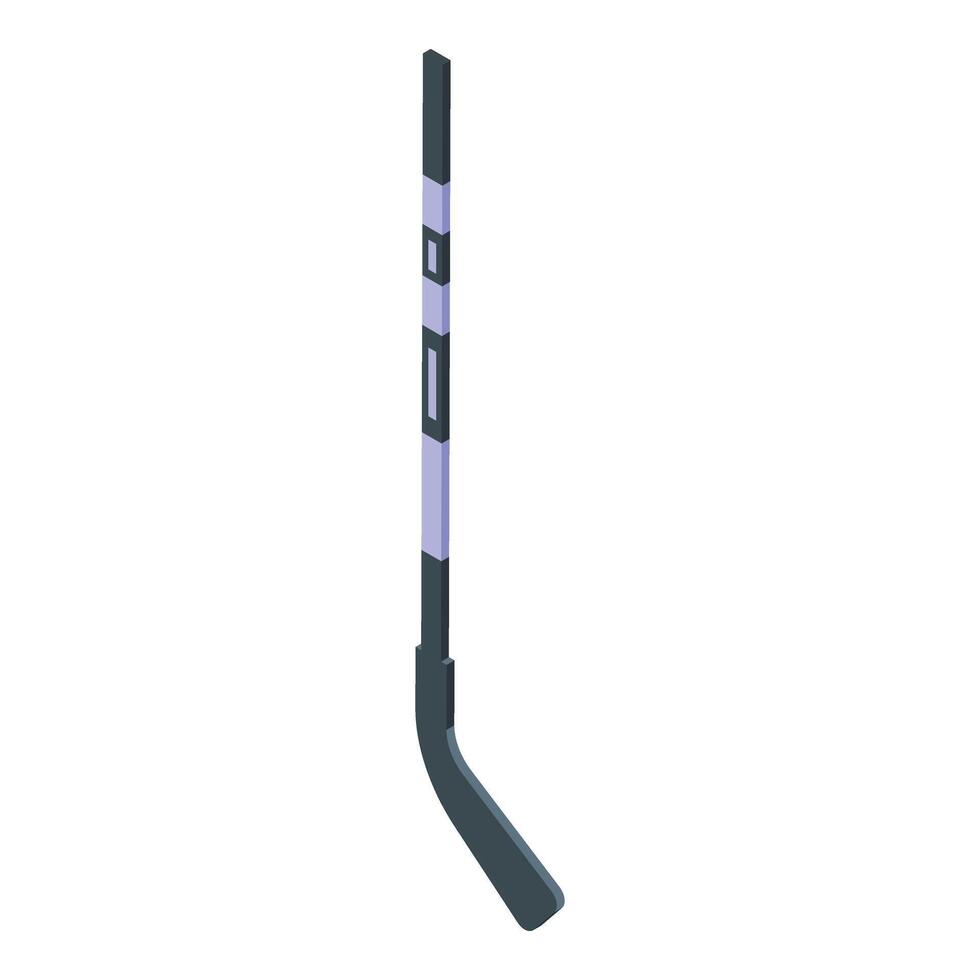 nuevo hielo hockey palo icono isométrica vector. objetivo firmar vector