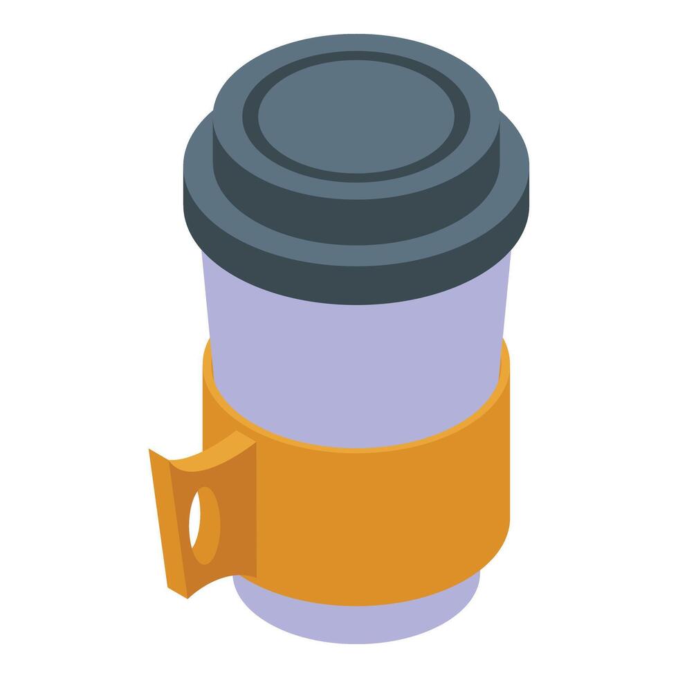 Modern cup holder icon isometric vector. Design craft vector