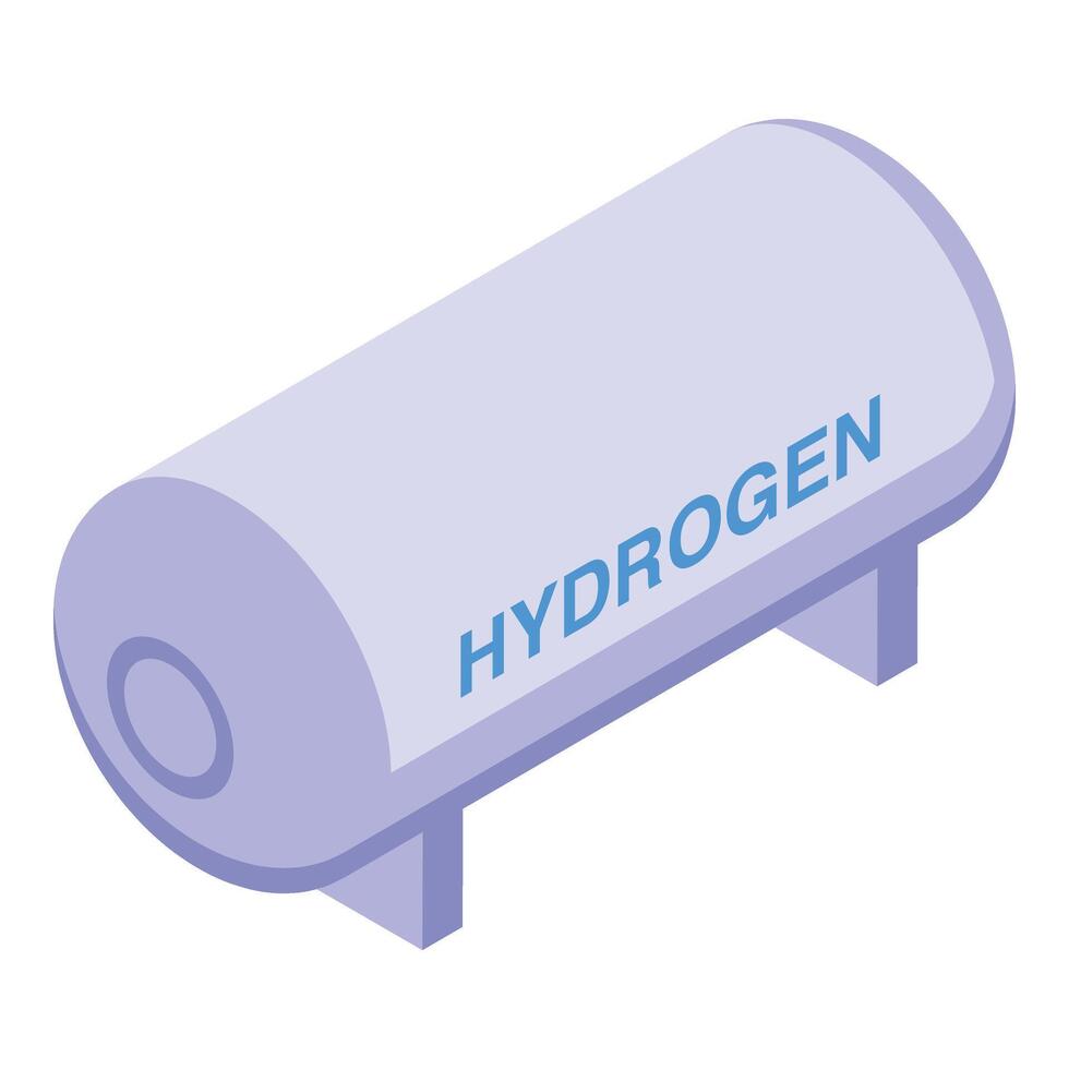 Hydrogen station tank icon isometric vector. Liquid element vector