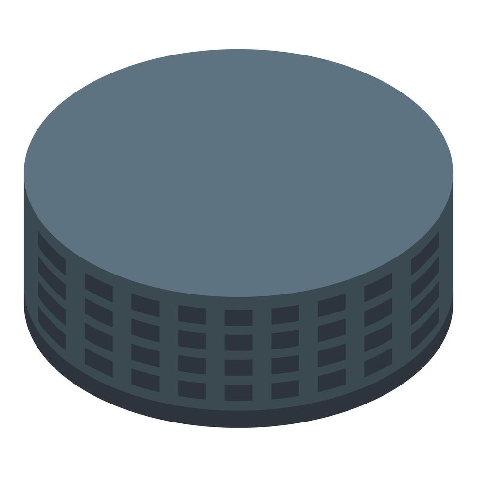 Hockey puck icon isometric vector. Ice game sport vector