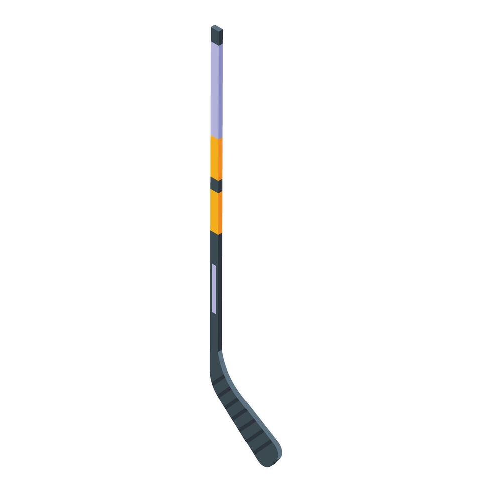 Goal stick icon isometric vector. Ice sport game vector