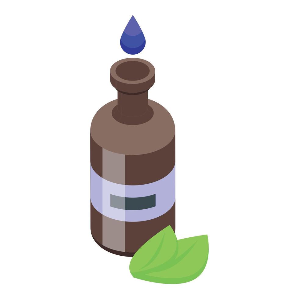 Medical hydrogen bottle icon isometric vector. Facility creation vector