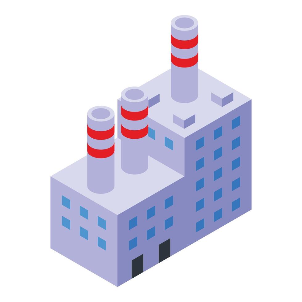 Hydrogen factory icon isometric vector. Liquid element vector