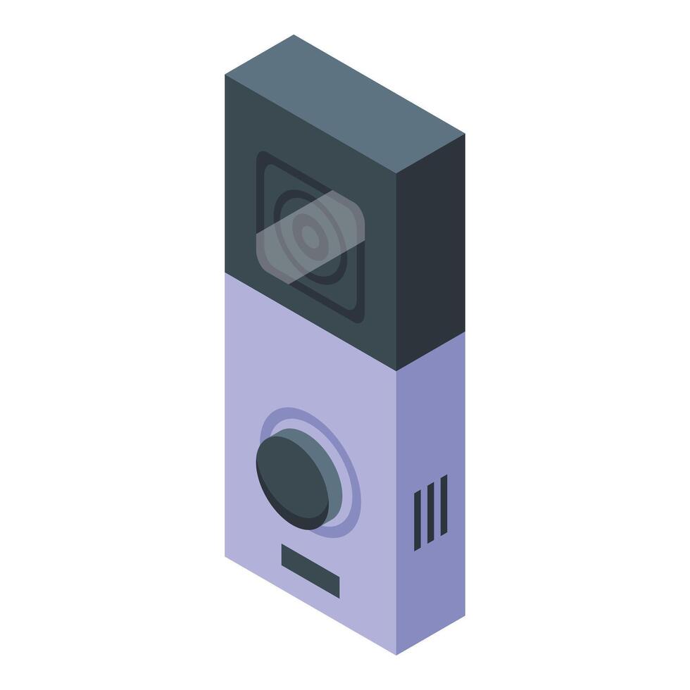 Safety door bell icon isometric vector. Structure control vector