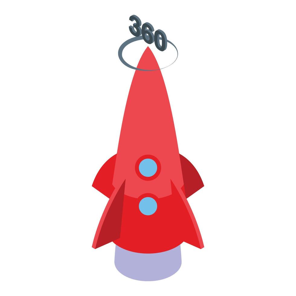 Rocket metaverse icon isometric vector. Crypto tech game vector