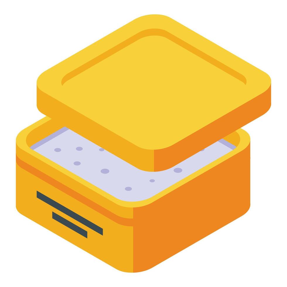 Tooth powder box icon isometric vector. Water beauty vector