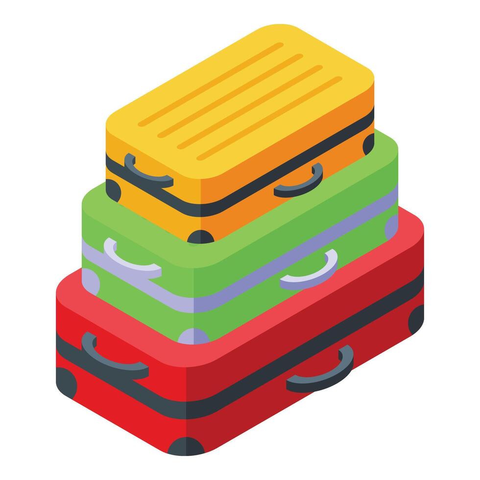 Travel bags icon isometric vector. Advanced tech vector