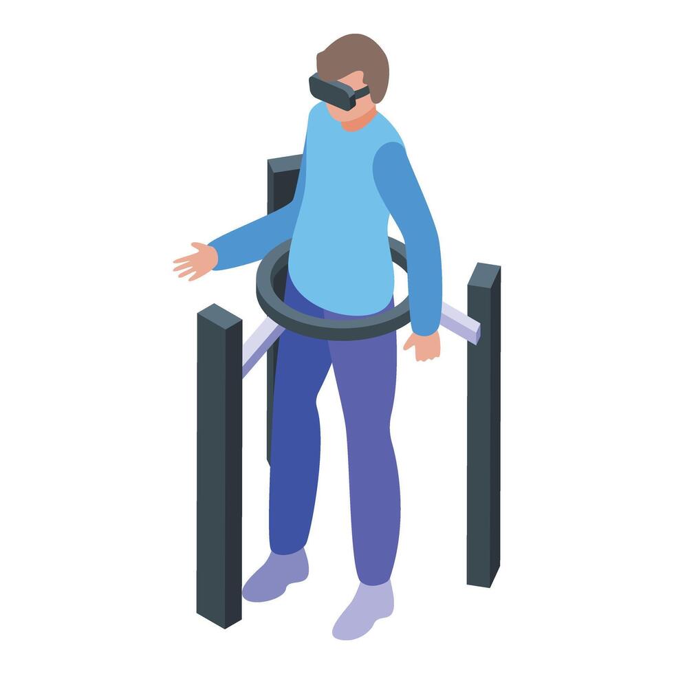 Secured game metaverse icon isometric vector. Crypto screen vector