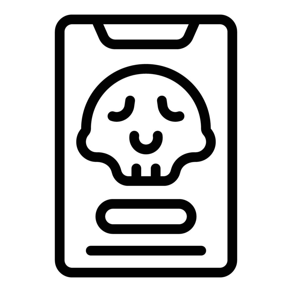 Scam smartphone icon outline vector. Threat access vector