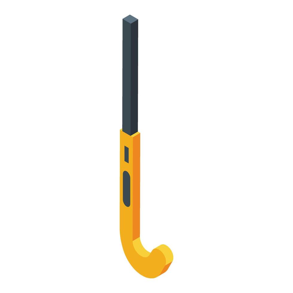 Turf field hockey stick icon isometric vector. Activity goal vector