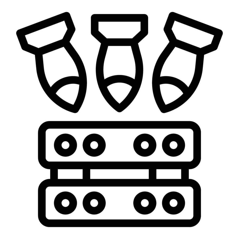 Hacker bomb attack icon outline vector. Digital virus vector