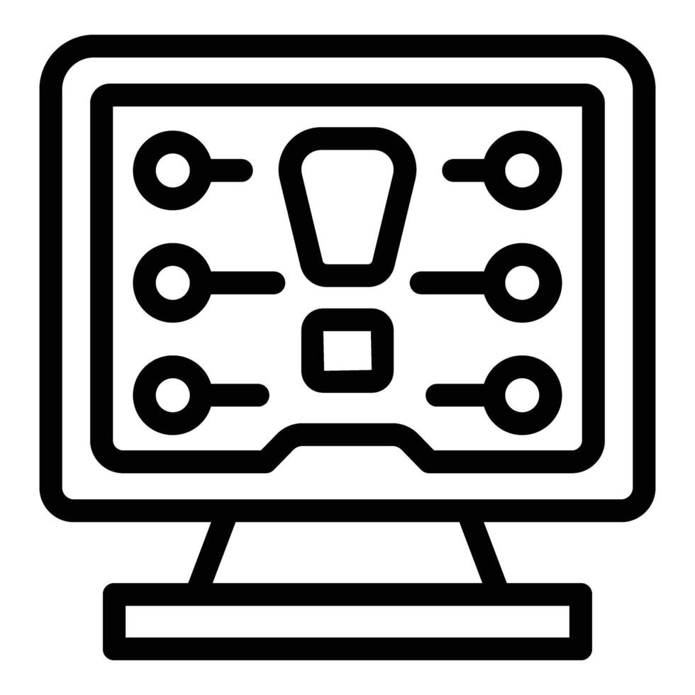Data fraud network icon outline vector. Threat virus vector
