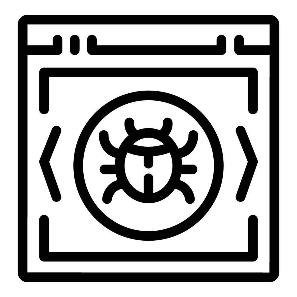 Web bug icon outline vector. Social scam vector