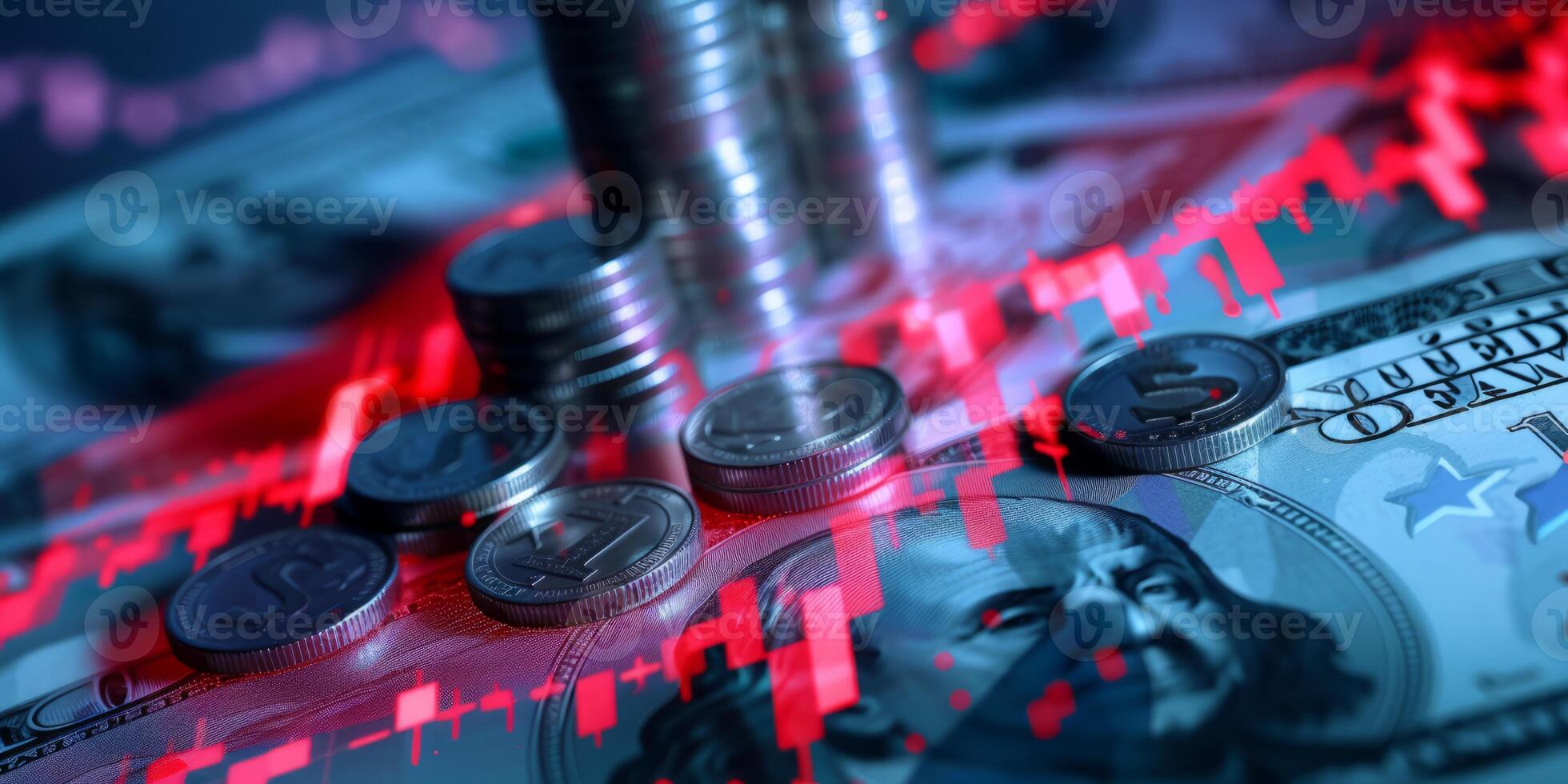 AI generated The global recession and economic crisis. the complexities of economic, featuring individuals and businesses adapting, strategizing, and striving for stability photo