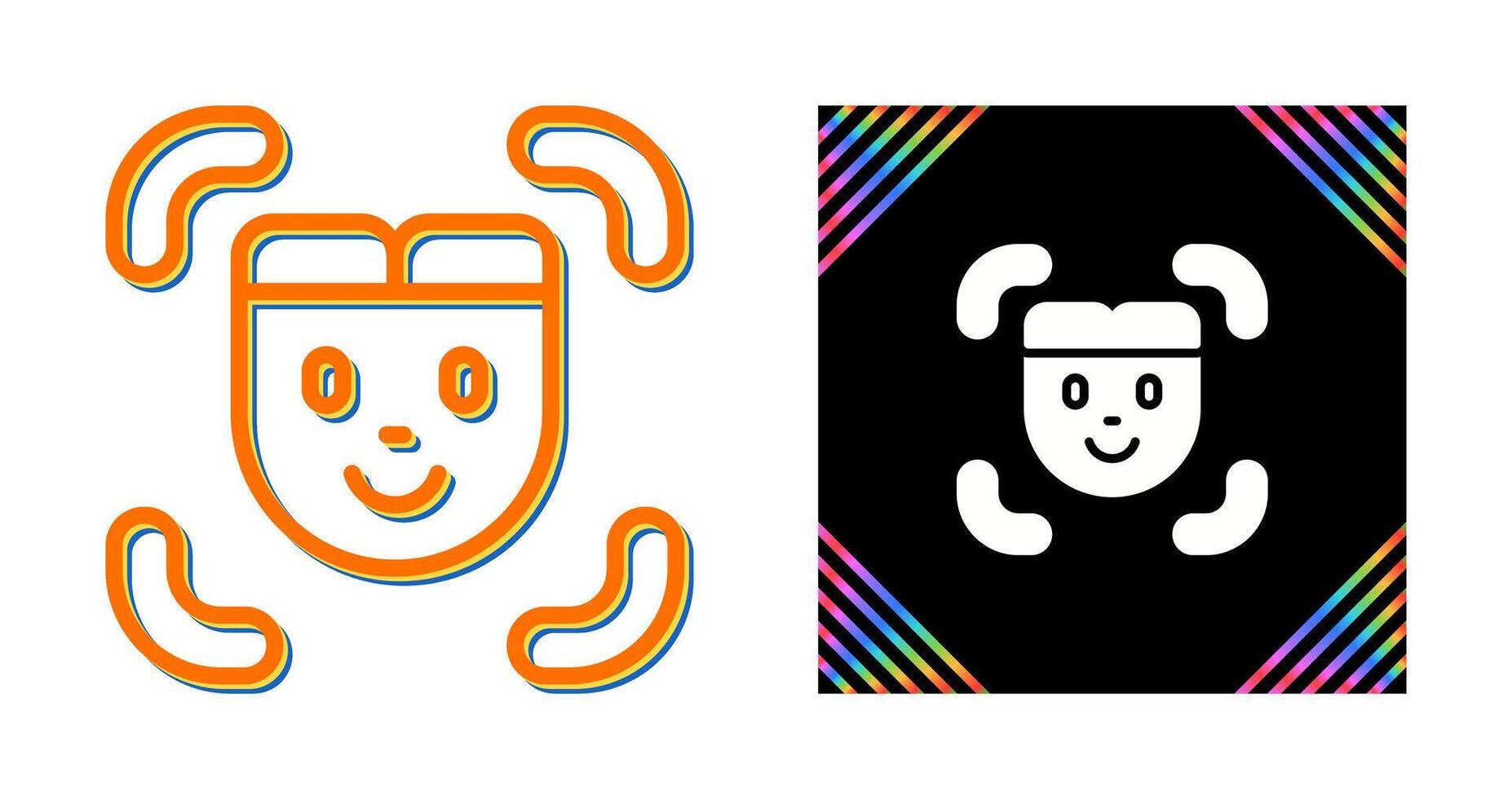 Facial Recognition Vector Icon