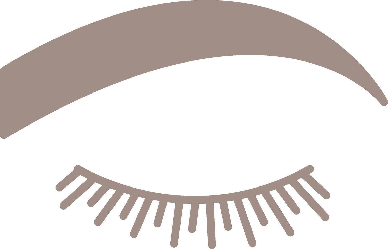 Eyebrow Flat Light Icon vector