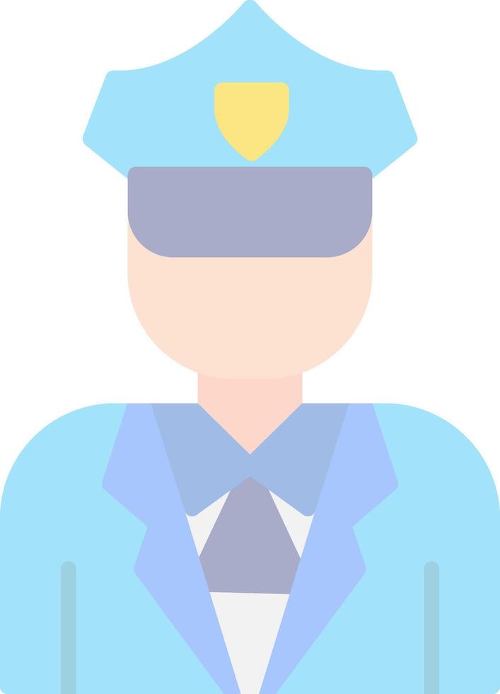 policía plano ligero icono vector