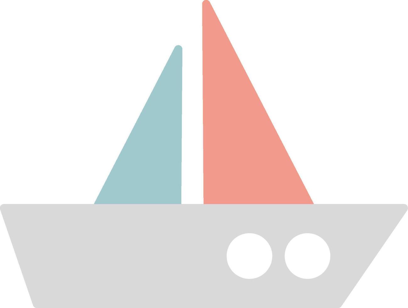 Boat Flat Light Icon vector