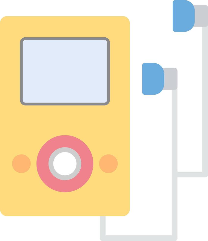 Music Player Flat Light Icon vector