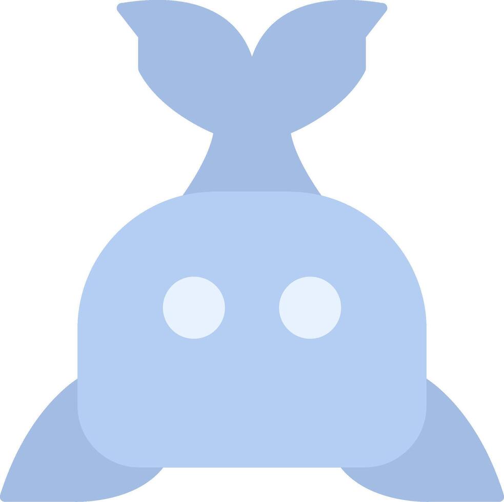 Whale Flat Light Icon vector
