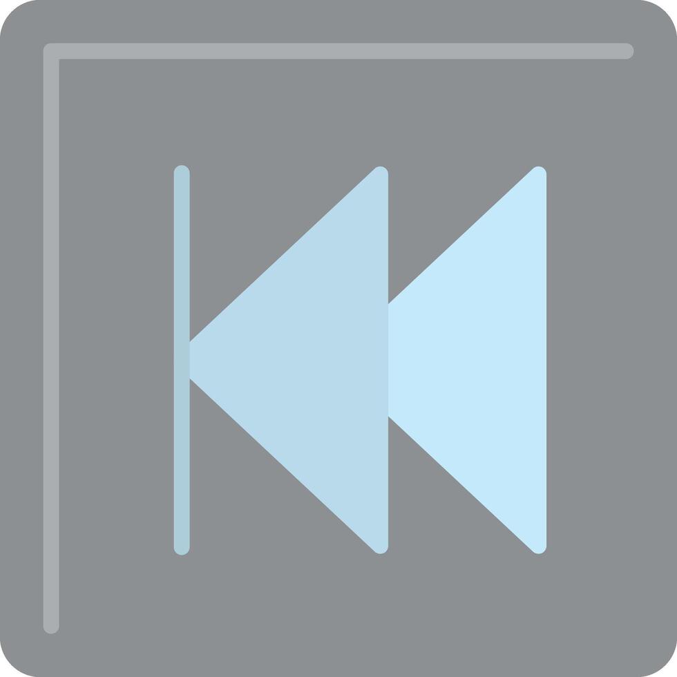 Backward Flat Light Icon vector