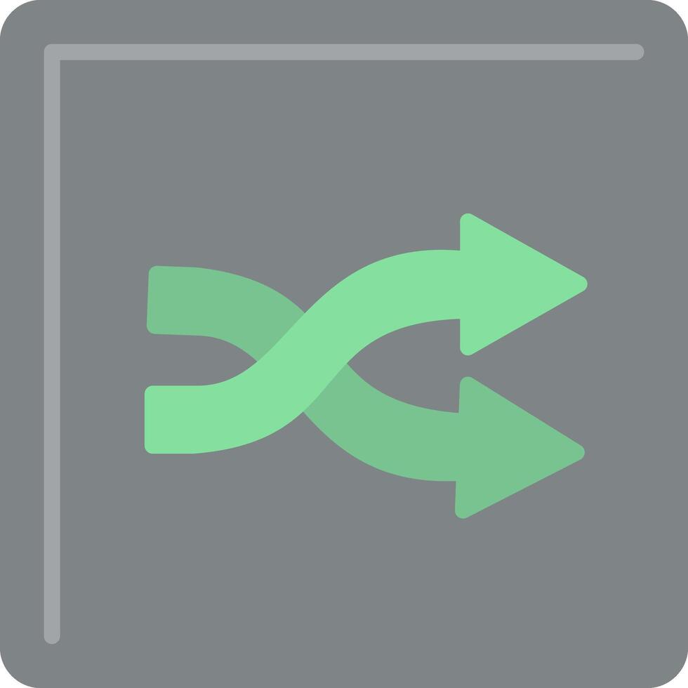 Shuffle Flat Light Icon vector