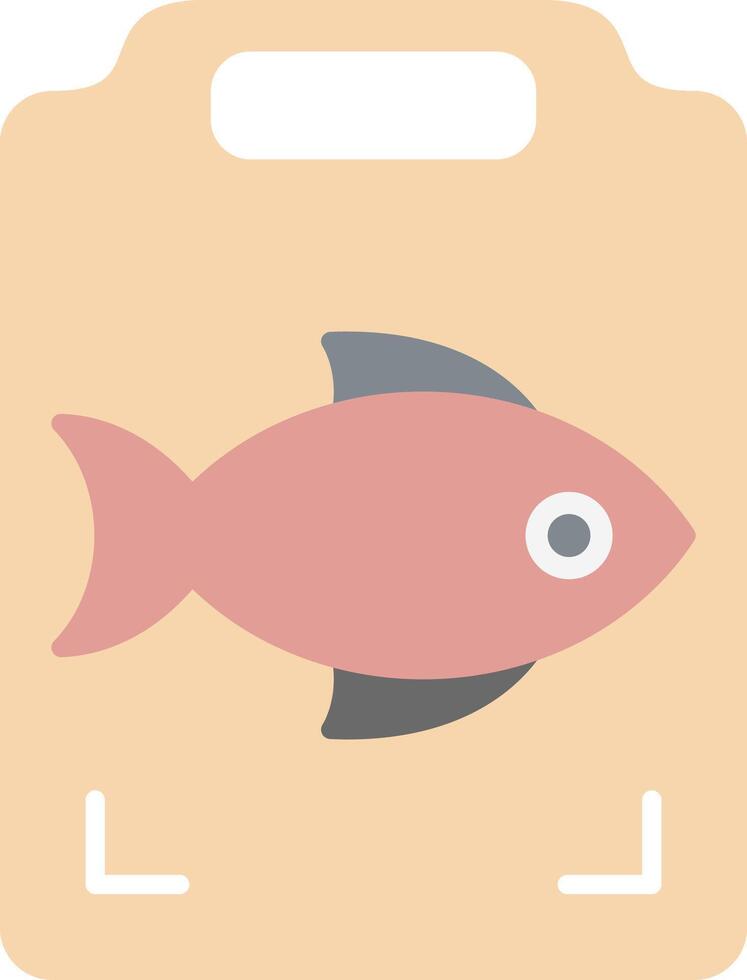 Fish Cooking Flat Light Icon vector