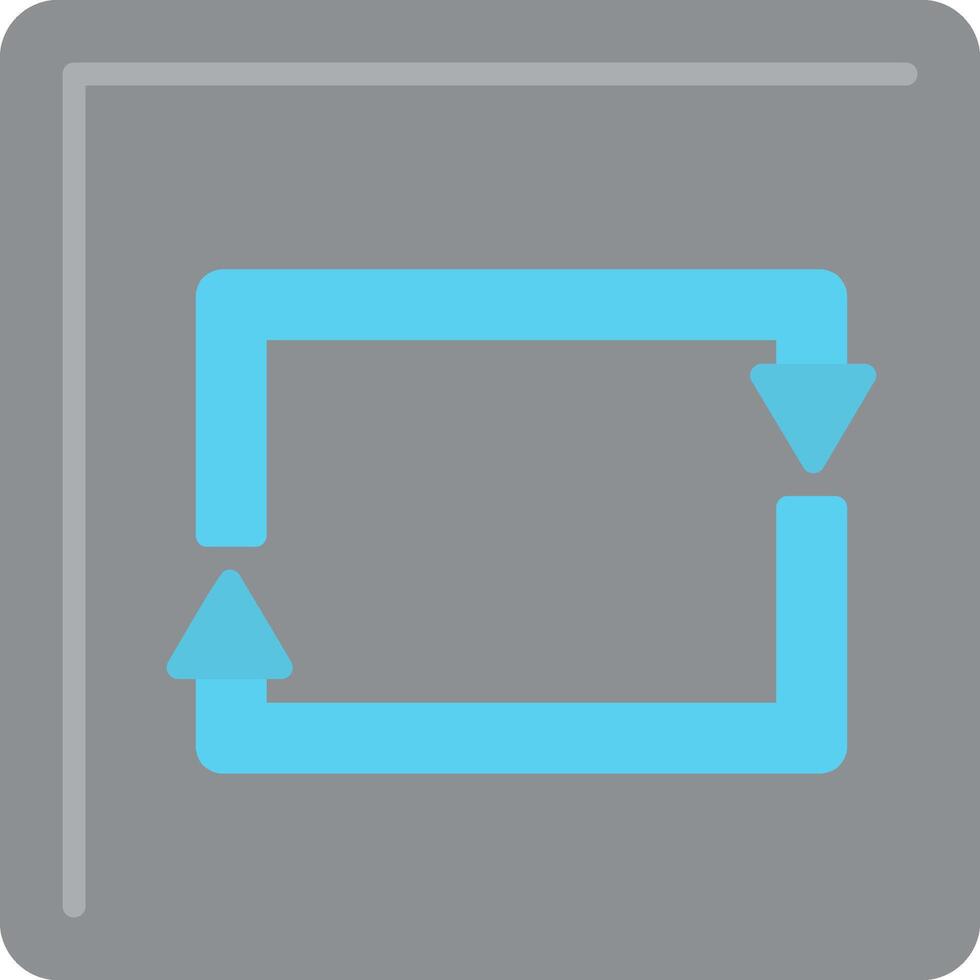 Rectangular Arrow Flat Light Icon vector