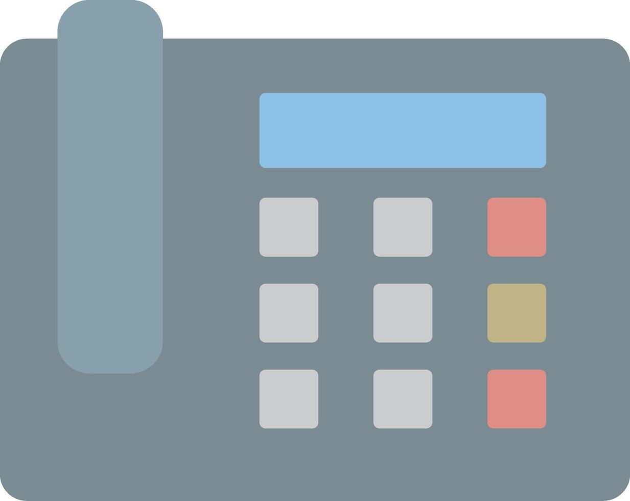 Landline Flat Light Icon vector