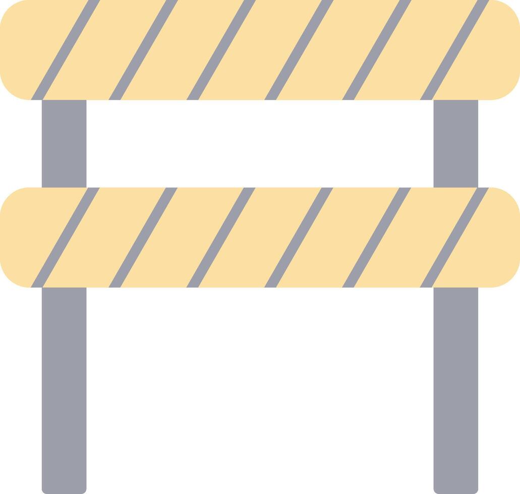 Road Block Flat Light Icon vector