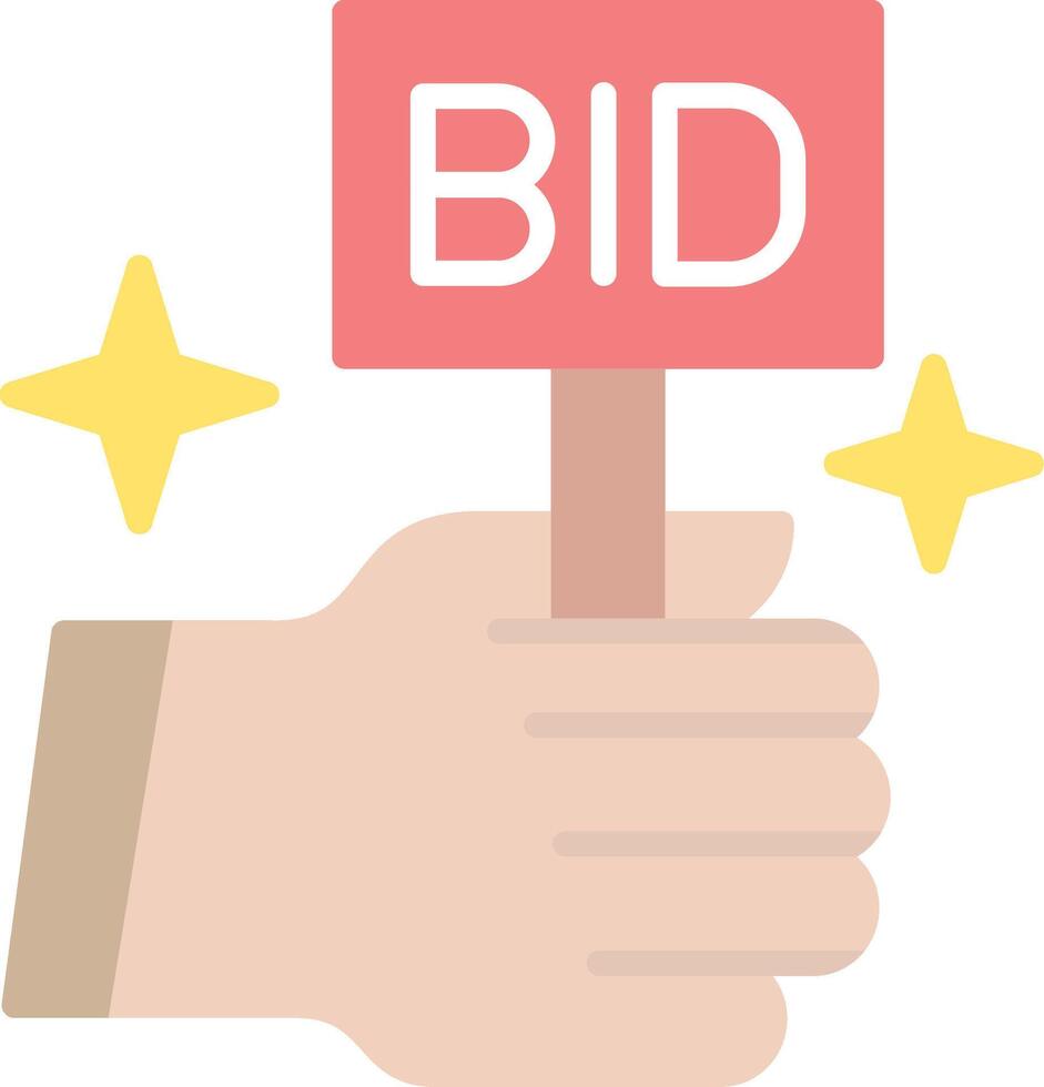 Bid Flat Light Icon vector
