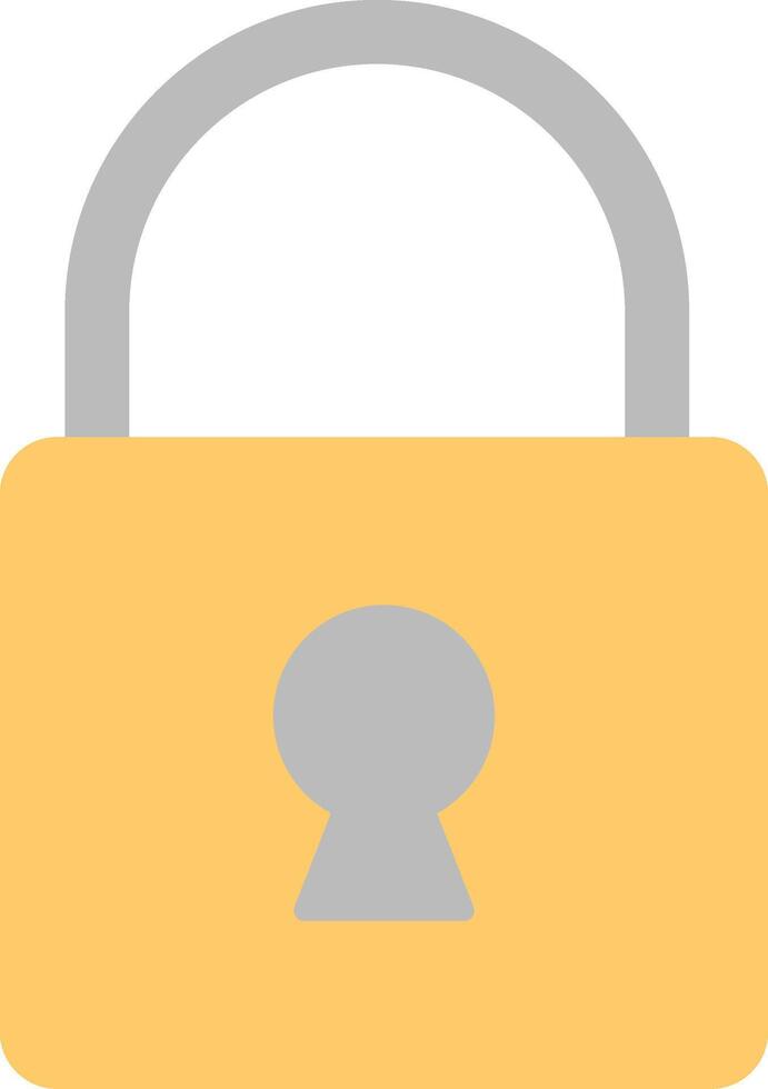 Lock Flat Light Icon vector