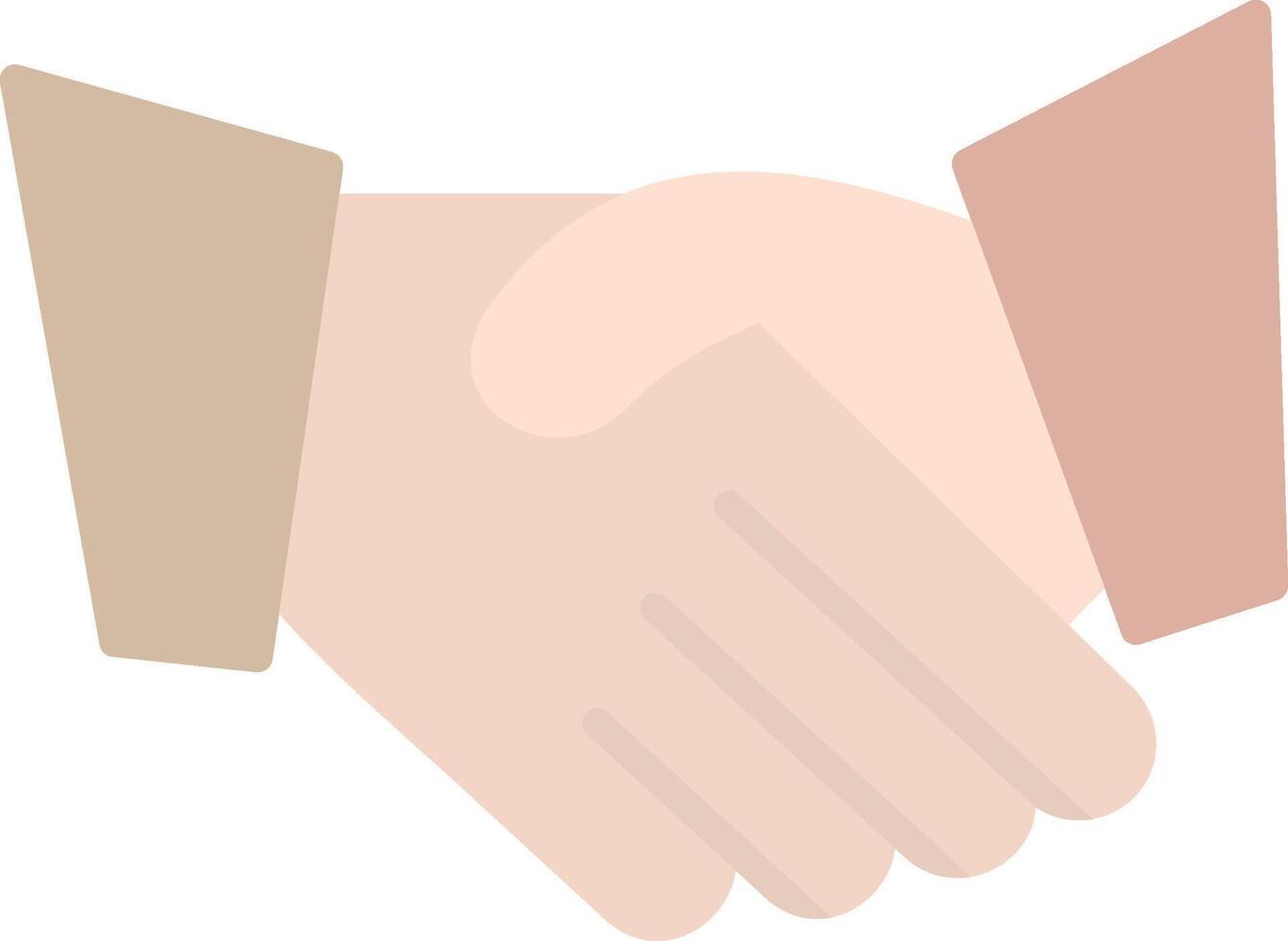 Hand Shaking Flat Light Icon vector