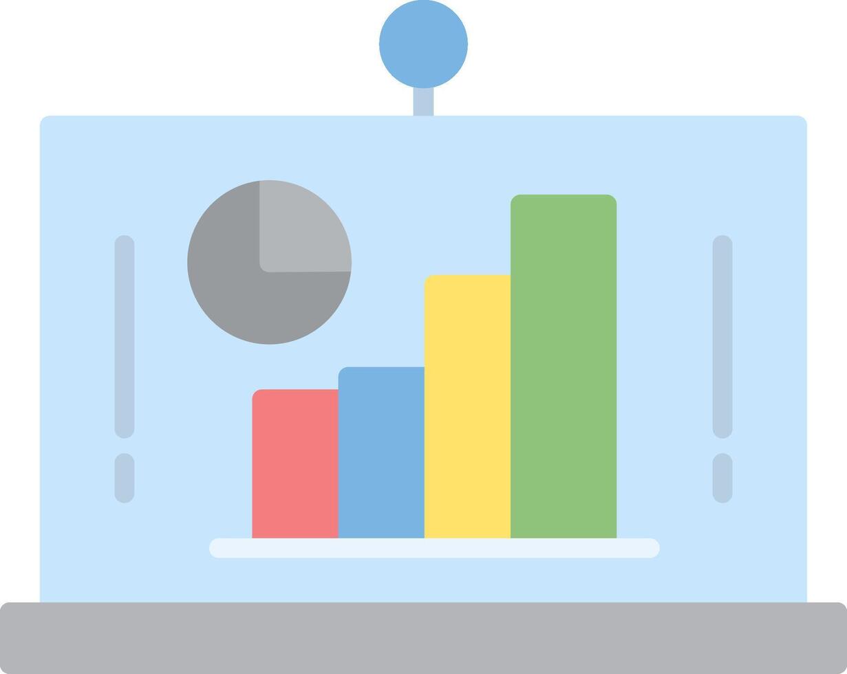 Analytics Flat Light Icon vector