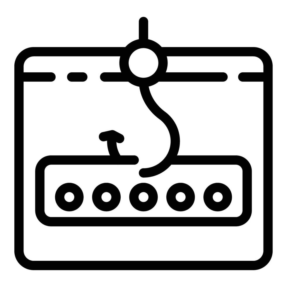 Phishing web attack icon outline vector. Cyber security vector