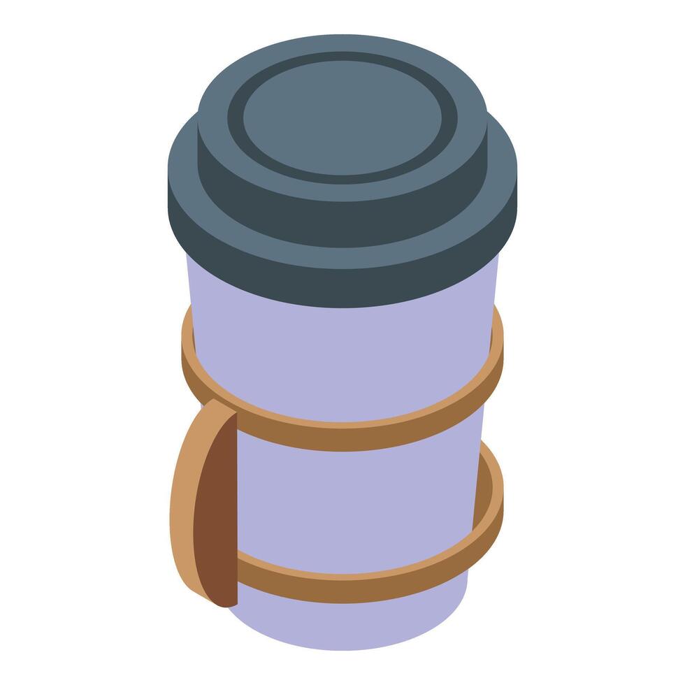 Portable cup icon isometric vector. Design layout vector