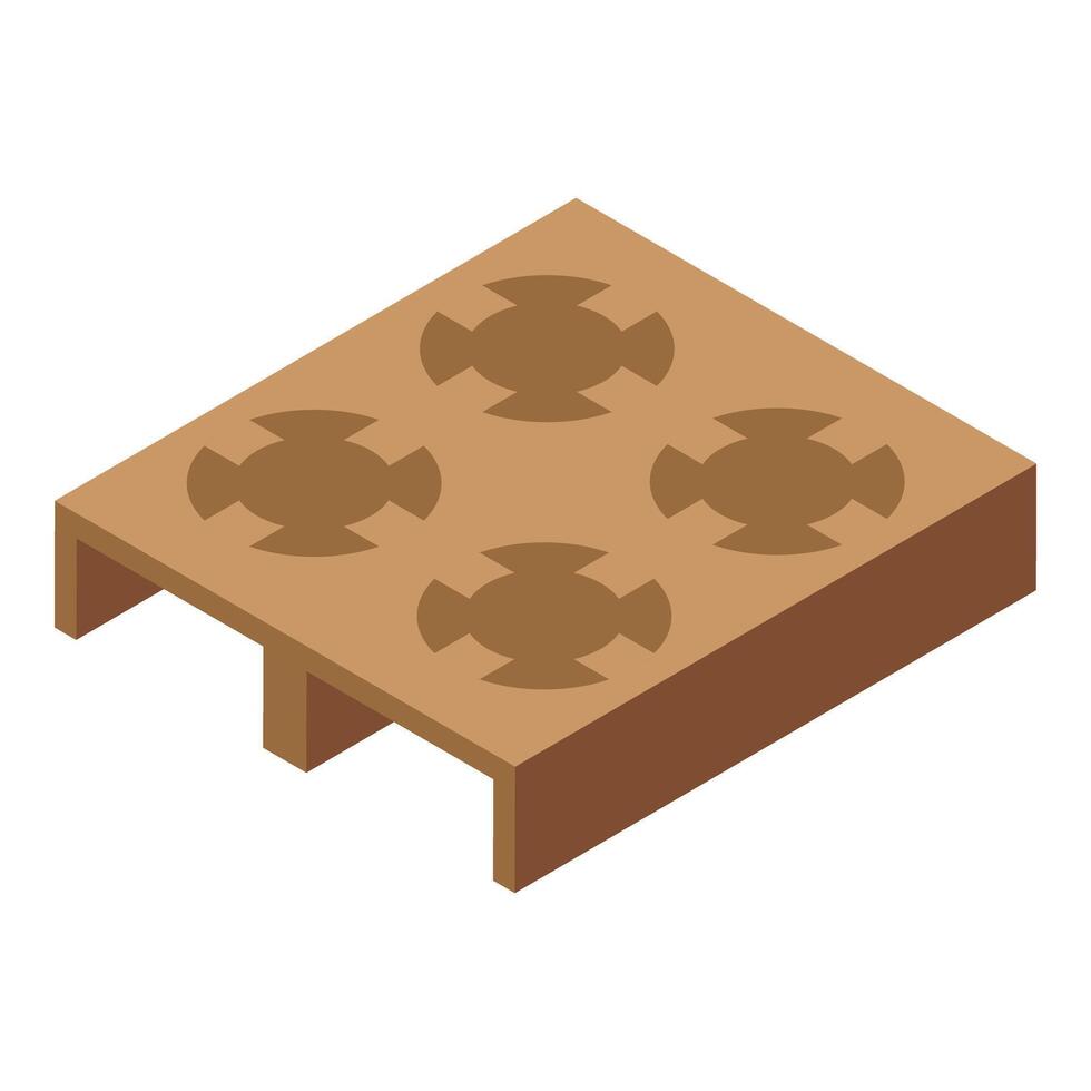 Wood cup holder icon isometric vector. Recycle identity vector