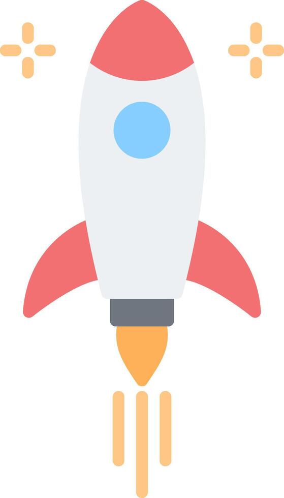 Rocket Flat Light Icon vector