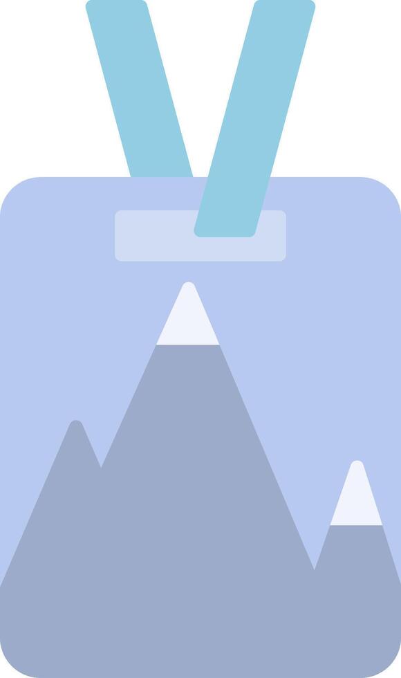 Ski Pass Flat Light Icon vector