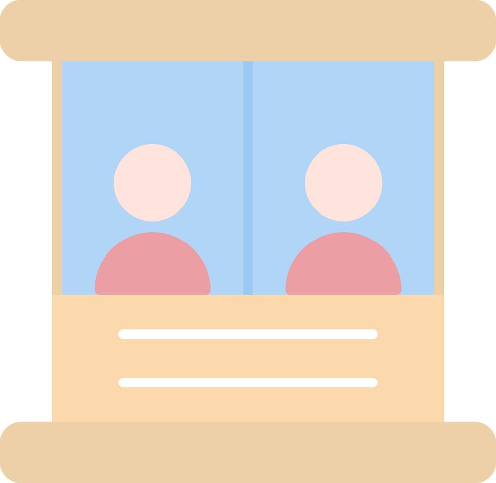 Ticket Box Flat Light Icon vector