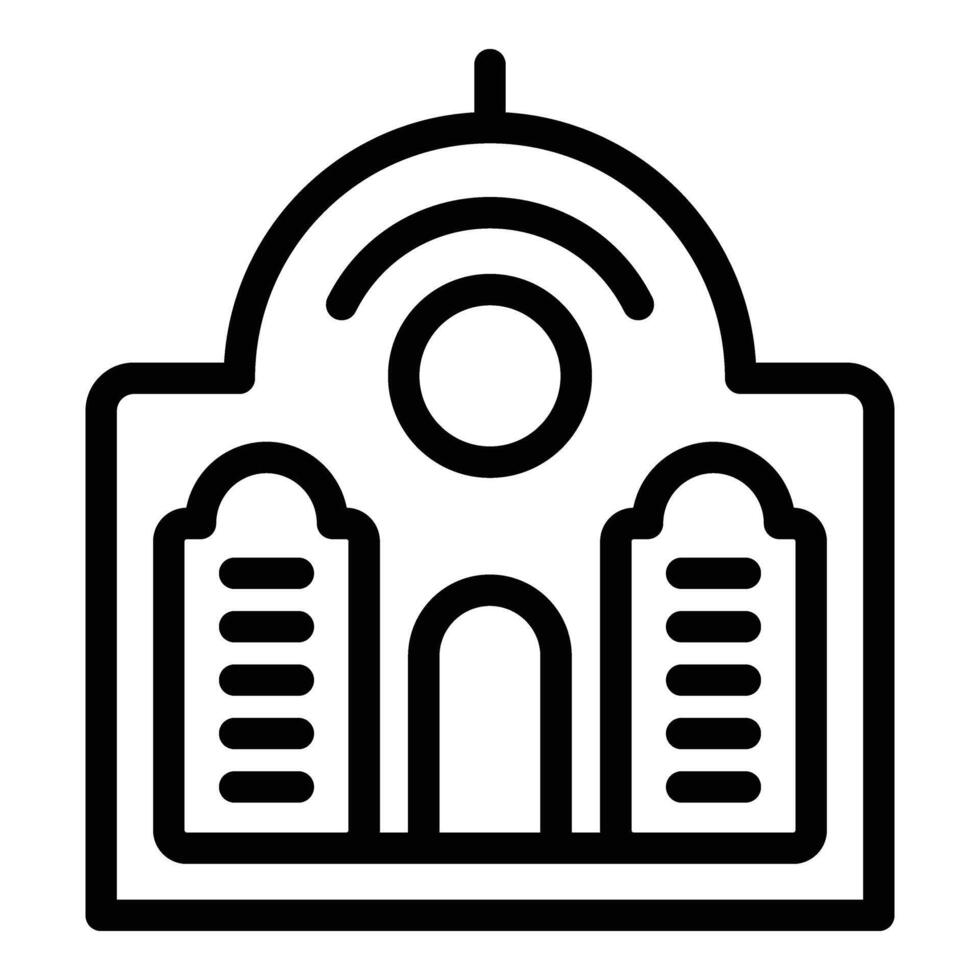 Cityscape building icon outline vector. Architecture city tel aviv vector
