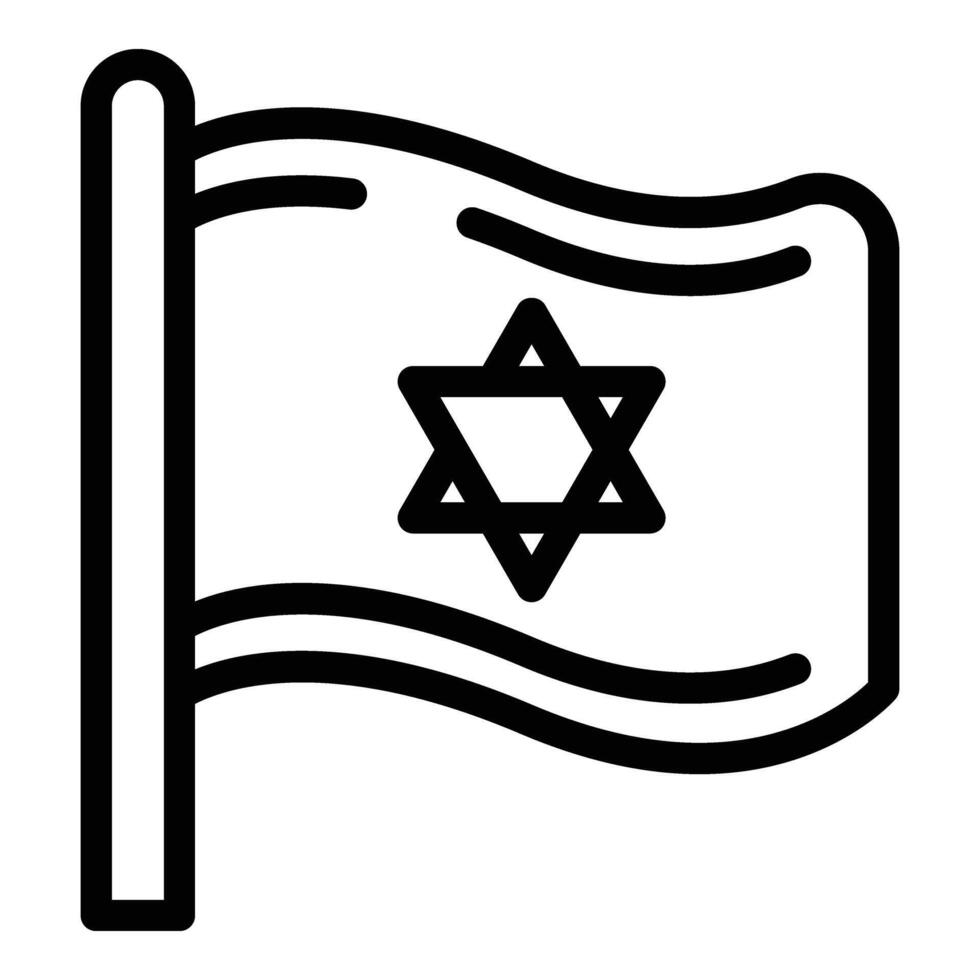 Tel aviv flag icon outline vector. Israel country vector